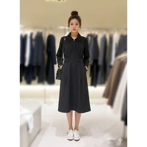 [숲]니트카라 집업 롱 원피스 SC3OP31