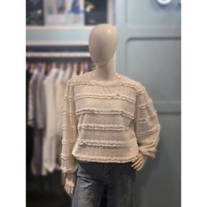 클리지 세이브존03 클리지 라운드 레이스배색  니트 ACP7WKT18QA