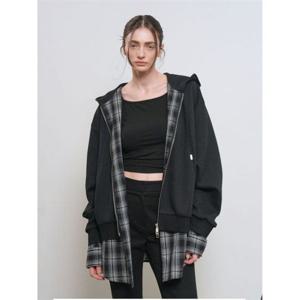 제너럴아이디어 UNI 셔츠 레이어드 후드집업 [BLACK] GF1UJP004 383932