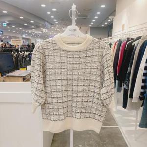 오프리미츠 H 체크트위드라운드니트 B26KT3350