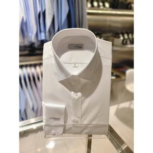 [듀퐁셔츠] 듀퐁 와이셔츠(SE5SM12LS704SWH)일반핏 긴소매 스판소재 노포켓 무지 화이트 셔츠 SE5SM12LS704