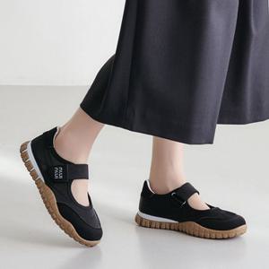 에스유니 메리제인 스트랩 벨크로 여성 통굽 슬립온 운동화 3cm