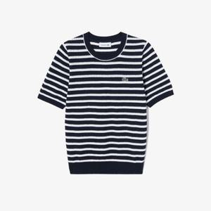 [라코스테공식] 여성 부클 스트라이프 반팔 스웨터 AF251E-56G 166