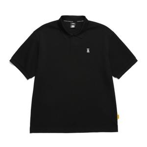 내셔널지오그래픽 N242UPL910 동물 와펜 피케 반팔 티셔츠 CARBON BLACK