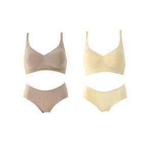 [비너스](2컬러택1) 퓨징플로킹 무봉제 스포츠 노와이어브라 팬티세트 VBRS938VPTS938