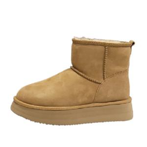 탠디  여성 퍼 앵클부츠 (굽 5CM) G24431_BEIGE