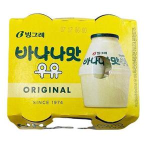 [에이알비티] [빙그레] 바나나맛 우유(240ml X 4개) 960ml 44663