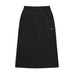 내셔널지오그래픽 N251WSK020 여성 허리 밴딩 롱 스커트 CARBON BLACK