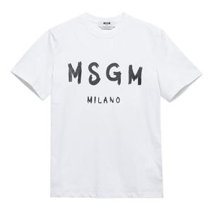 [MSGM] 2000MM510 200002 01 브러시드 로고 남성 반팔티