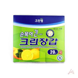 긴 긴 손목이 크린장갑 20매 크린장갑 손목이 비닐장갑 일회용장갑 요리장갑 다용도장갑 음식장갑 주방비닐