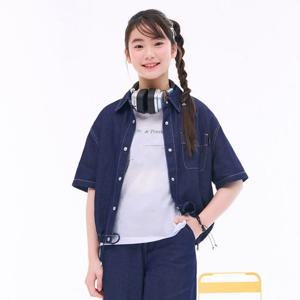 [오션스카이]여아 크롭 데님 셔츠자켓-EBJG5551D04
