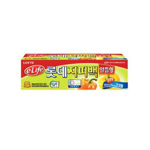 롯데 지퍼백 알뜰형 30X35cm 20매 비닐지퍼백 지퍼비닐백 일회용지퍼백 다용도지퍼백 일회용비닐백 포장용