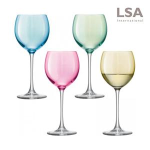 [엘에스에이][LSA] 폴카 와인잔 4P세트 400ml (컬러박스)