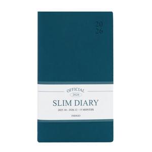 [인디고] 2026 오피셜 슬림 먼슬리 다이어리 업무용 (날짜형, 수첩형, 월간) - 피콕블루
