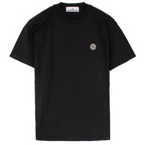 25FW 스톤 가슴패치 라운드 반팔티 블랙 K2S152100027 S0013 V0029