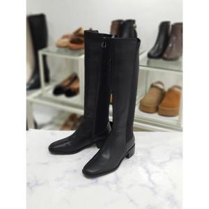 한슈 세이브존07 레더 옆지퍼 롱부츠4cm HS343038gd