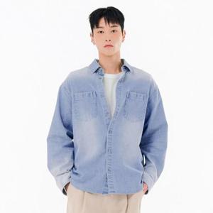 체이스컬트 동백01 공용 라이트 데님 셔츠 FARU5431B0