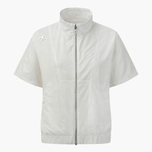 데상트골프자켓 VQA DR12WFBL34-BWTG 여성 하이넥 반팔 아노락 점퍼 / Bright White