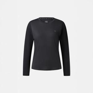 코오롱스포츠  여성 소매 하이브리드 긴팔 라운드 티셔츠 JKTBM25282BLK