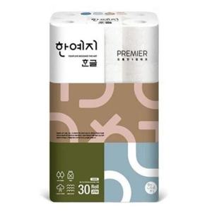 한예지 화장지 한예지)3겹데코한글화장지(27Mx30롤)