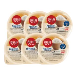CJ 햇반 이천쌀밥 210g 6개 대용량 이천쌀 즉석밥 간편식