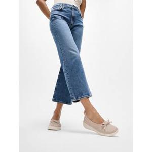 [핏플랍][삼성물산공식]여성 리본 니트 플랫슈즈_스톤 베이지/플라티노 (FT59K2M12A)