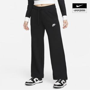 [TAG가 85,000원] [나이키] 스포츠웨어 클럽 플리스 여성 미드라이즈 와이드 레그 스웻팬츠 FB2728-010