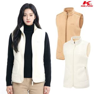 콜핑 여성 겨울 부클 플리스 뽀글이 보온 후리스 조끼 KSC759SV4W