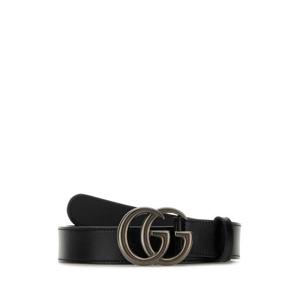 구찌 GG 마몽 씬 벨트 414516 0YA0V 1000 BLACK DOM