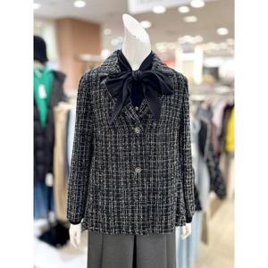 소고 세이브존01 옆면 트임 카라넥 트위드 재킷 TI3GA16