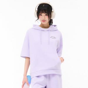 여성 그래픽 5부 후드 티셔츠-EBRG5863D0T