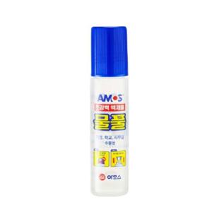 아모스 50ml 물풀 12개 1세트 대용량 슬라임재료 아모스풀 종이풀 액체풀 색종이풀 나무용풀 사무용품 공작
