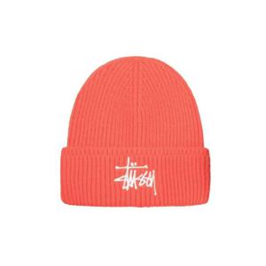 스투시 베이직 커프 비니 오렌지 1321149