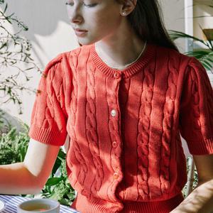 Bonnie Cable Cardigan_Red [N23SMKN001]