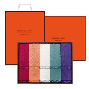 아트박스/송월타월 송월 에스닉 140g 고급면 30수 5매 선물세트+