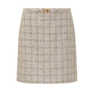베르사체 미디 스커트 10157151A13646 2KN80 BISCUIT WHITE