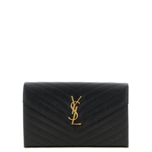 생로랑 레더 카산드라 체인 월렛 377828BOW011000 Black