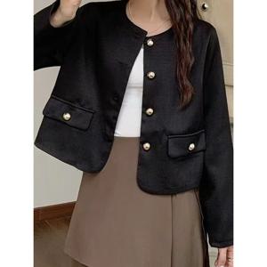 [예쎄][예쎄] 루즈핏 데일리 라운드넥 버튼 자켓(S5FJK017A)
