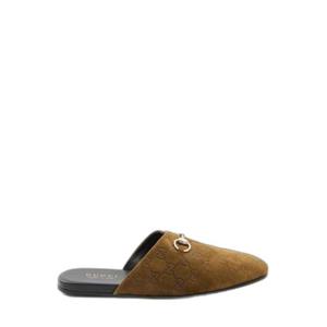 구찌 홀스빗 스웨이드 뮬 849565 AAFQV2118 BROWN