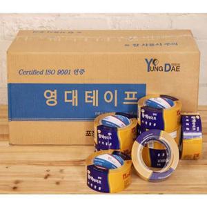 (BOX)영대황색불투명테이프(48mmx80m)_50개입 박스테이프 포장테이프 황색테이프 투명테이프 OPP테이프