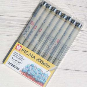 사쿠라 피그마 마이크론 1.0mm 붓펜 BRUSH 8색세트 SAKURA 문구반점 드로잉펜 일러스트펜 캘리그라피펜 데코펜 꾸미기펜 꾸미기재료