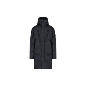 Stone Island스톤 아일랜드 70123 크링클랩스 후드 롱 다운 자켓 블랙   21FW 751570123-V0029