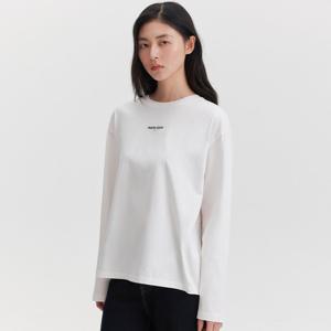 [마리끌레르] [정가59,000원] 클래식 로고 라운드넥 롱슬리브(MAGALS01MWH)
