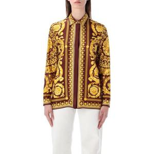 베르사체 셔츠 10013601A04236 5R770 BURGUNDY GOLD