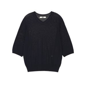 닥스 여성 26SS 네이비 V넥 홀가먼트 7부소매 니트 DLSW6B309N2