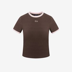 [FILA] 골지 캡내장 크롭 반팔티 (FS2ITH2252F_BRN)
