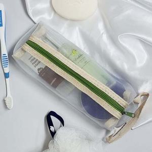 핸들 메쉬 파우치 M 망사 이너백 여행 비치