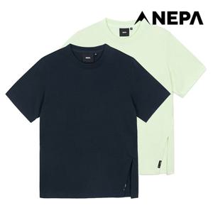네파 여성 슬릿 롱 반팔 티셔츠 (루즈핏) 7K45375