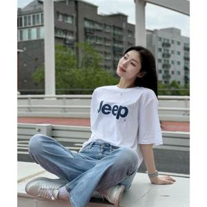 지프 JEEP [190g] 빅 로고 반팔 티셔츠 (JR5TSU091WH)