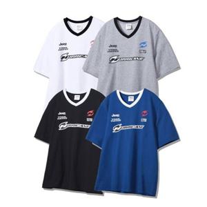 지프 JEEP PARIS Sports 브이넥 블록 반팔 티셔츠 4 COLOR (JP5TSU104)